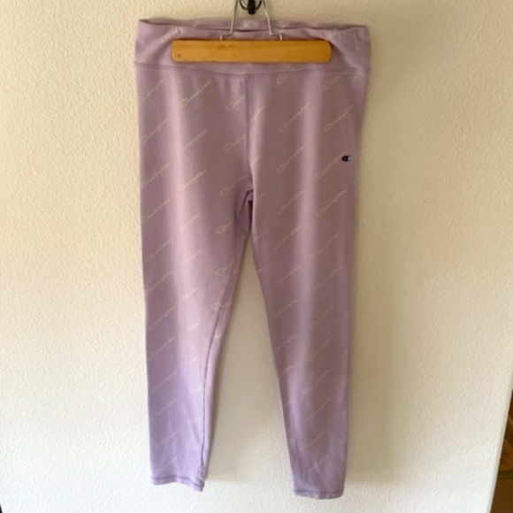 Champion | Little Girls Logo-Print Leggings | Lilac with White Logo, Size XL - Picture 2 of 6